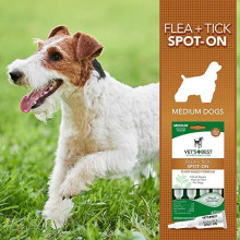 Vet`s Best Flea&Tick Drops Medium Краплі від бліх та кліщів для собак вагою від 7 кг до 18 кг