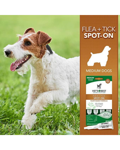Vet`s Best Flea&Tick Drops Medium Краплі від бліх та кліщів для собак вагою від 7 кг до 18 кг