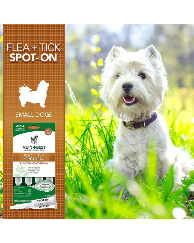 VET`S BEST Flea&Tick Drops Small краплі від бліх та кліщів для собак до 7 кг (1,6 мл х 4)