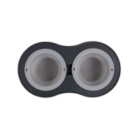 Миска двойная для животных Dexas Double Elevated Feeder на складной подставке 240 мл серый (PW100432429)