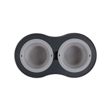 Миска двойная для животных Dexas Double Elevated Feeder на складной подставке 240 мл серый (PW100432429)