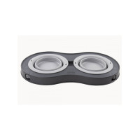 Миска двойная для животных Dexas Double Elevated Feeder на складной подставке 240 мл серый (PW100432429)