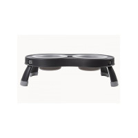 Миска двойная для животных Dexas Double Elevated Feeder на складной подставке 240 мл серый (PW100432429)