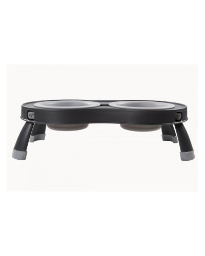 Миска двойная для животных Dexas Double Elevated Feeder на складной подставке 240 мл серый (PW100432429)