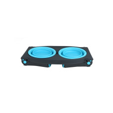 Миска подвійна для собак і котів Dexas Adjustable Height 2хPet Feeder з регульованими ніжками 960 мл Блакитний (PW1204322194)