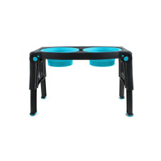 Миска подвійна для собак і котів Dexas Adjustable Height 2хPet Feeder з регульованими ніжками 960 мл Блакитний (PW1204322194)