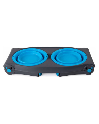 Миска двойная для животных Dexas Adjustable 2хPet Feeder с регулируемыми ножками 960 мл Голубой (PW1204322194)