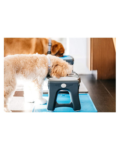 Миска двойная для животных Dexas Adjustable 2хPet Feeder с регулируемыми ножками 960 мл Серый (PW120432429)