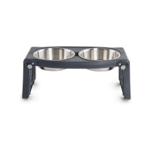 Миска двойная для животных Dexas Adjustable 2хPet Feeder со стали с регулируемыми ножками 960 мл (PW120432SS)