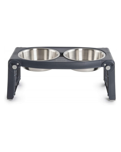 Миска двойная для животных Dexas Adjustable 2хPet Feeder со стали с регулируемыми ножками 960 мл (PW120432SS)