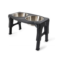 Миска двойная для животных Dexas Adjustable 2хPet Feeder со стали с регулируемыми ножками 960 мл (PW120432SS)