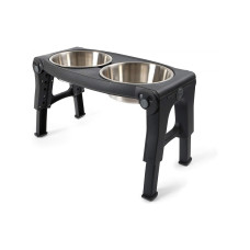 Миска подвійна для тварин Dexas Adjustable Height 2хPet Feede з нержавіючої сталі з регульованими ніжками 960 мл (PW120432SS)