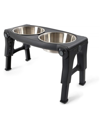 Миска двойная для животных Dexas Adjustable 2хPet Feeder со стали с регулируемыми ножками 960 мл (PW120432SS)