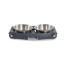 Миска двойная для животных Dexas Adjustable 2хPet Feeder со стали с регулируемыми ножками 960 мл (PW120432SS)