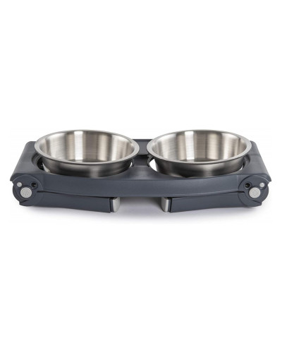 Миска двойная для животных Dexas Adjustable 2хPet Feeder со стали с регулируемыми ножками 960 мл (PW120432SS)