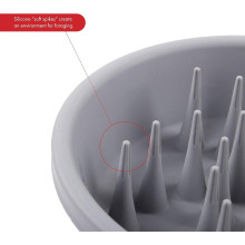 Миска для собак Dexas Slow Feeder Dog Bowl силіконова для повільного годування 1440 мл сірий (PW301-432-429)