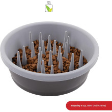 Миска для собак Dexas Slow Feeder Dog Bowl силіконова для повільного годування 1440 мл сірий (PW301-432-429)