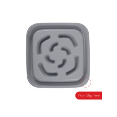 Миска для собак Dexas Slow Maze Feeder Dog Bowl для повільного годування квадратна 1440 мл сірий (PW306429)