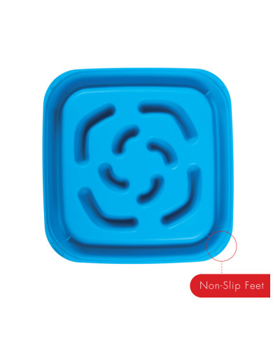 Миска для собак Dexas Slow Maze Feeder Dog Bowl для медленного кормления квадрат 960мл голубой (PW3042194)