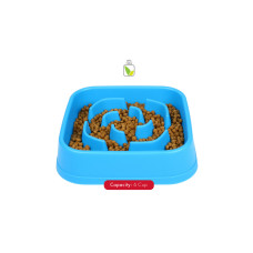 Миска для собак Dexas Slow Maze Feeder Dog Bowl для повільного годування квадратна 1440 мл блакитний (PW3062194)