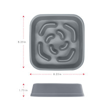 Миска для собак Dexas Slow Maze Feeder Dog Bowl для медленного кормления квадрат 960мл серый (PW304429)