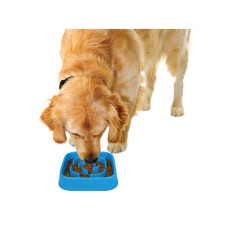 Миска для собак Dexas Slow Maze Feeder Dog Bowl для повільного годування квадратна 960мл блакитний (PW3042194)