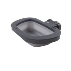 Миска складана для собак Dexas Collapsible Kennel Bowl з кріпленням на клітку 600 мл Cірий (PW275432429)