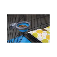 Миска складная для собак Dexas Collapsible Kennel Bowl с креплением на клетку 240 мл голубой (PW2704322194)