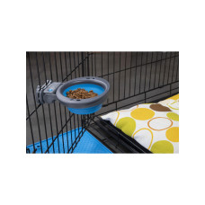 Миска складана для собак Dexas Collapsible Kennel Bowl з кріпленням на клітку 240 мл блакитний (PW2704322194)