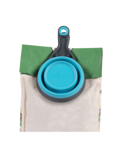 Мерный стакан для корма Dexas Collapsible KlipScoop складной на клипсе 240 мл Голубой PW6604322194 (dx30731)