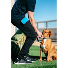 Сумка під ласощі для собак Dexas Pooch Pouch силіконова з кліпсою на пояс Блакитний (PW6002194)
