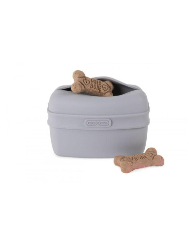 Сумка під ласощі для собак Dexas Pooch Pouch силіконова з кліпсою на пояс Сірий (PW600429)