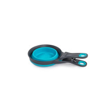 Мірна склянка для корму Dexas Collapsible KlipScoop складана на кліпсі 120 мл Блакитний (PW6504322194)