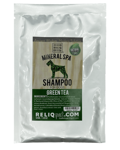 Шампунь Reliq Mineral Spa Green Tea  для собак с маслом зеленого чая 50 мл (S50T-GTA)
