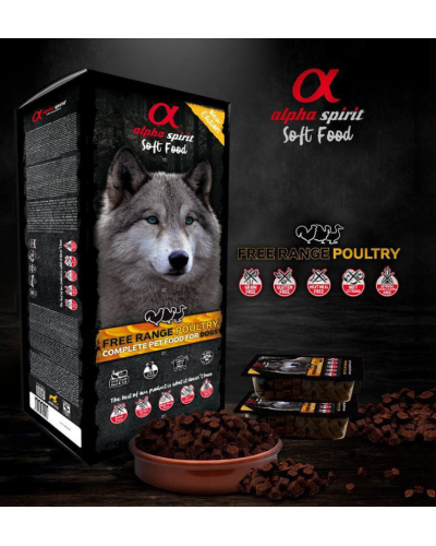 Корм для собак напіввологий Alpha Spirit Poultry Box беззерновий (200г х45) 9 кг (as3003209)