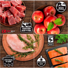 Ласощі для котів Alpha Spirit Snacks напіввологі беззернові кубики з індички 50 г (as8002350)