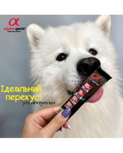 Лакомства для собак Alpha Spirit Sticks полувлажные беззерновые палочки с печенью 4 шт х10 г (as5106405)