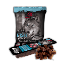 Ласощі для собак Alpha Spirit Snacks напіввологі беззернові кубики з рибою 35 г (as4007335)