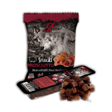 Ласощі для собак Alpha Spirit Snacks напіввологі беззернові кубики з прошуто 50 г (as4001350)