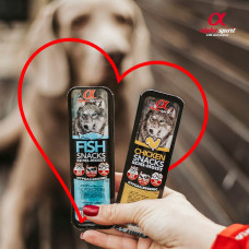 Ласощі для собак Alpha Spirit Snacks напіввологі беззернові кубики з прошуто 50 г (as4001350)