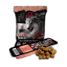 Ласощі для собак Alpha Spirit Snacks напіввологі беззернові кубики з печінкою 50 г (as4006350)