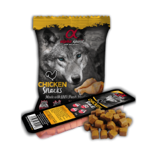 Ласощі для собак Alpha Spirit Snacks напіввологі беззернові кубики з куркою 35 г (as4004335)