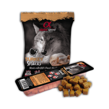 Ласощі для собак Alpha Spirit Snacks напіввологі беззернові кубики з індичкою 35 г (as4002335)