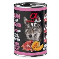 Повнораціонний вологий корм Alpha Spirit Ham with Melon з шинкою та динею для дорослих собак 400 г (as576321)