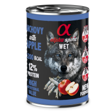 Повнораціонний вологий корм Alpha Spirit Anchovy with Red Apple з анчоусами та яблуками для дорослих собак 400 г (as576314)