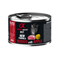 Повнораціонний вологий корм Alpha Spirit Iberian Pork with Apple зі свининою та яблуками для дорослих котів 200 г (as311254)