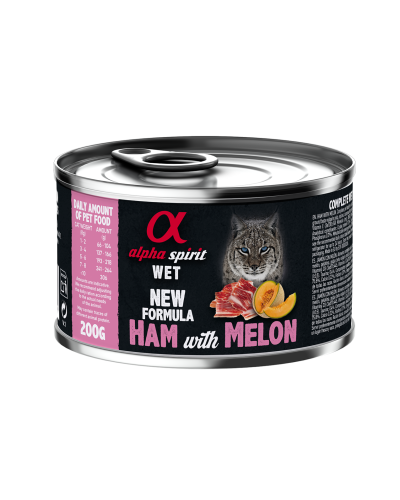Влажный корм Alpha Spirit Ham with Melon с ветчиной и дыней для взрослых котов 200 г (as310660)