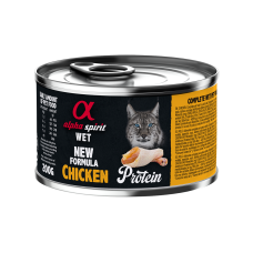 Повнораціонний вологий корм Alpha Spirit Chicken Protein з куркою для дорослих котів 200 г (as311209)