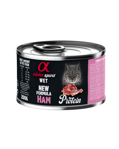 Влажный корм Alpha Spirit Ham Protein с ветчиной (свинина) для взрослых котов 200 г (as311193)