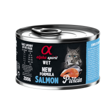Повнораціонний вологий корм Alpha Spirit Salmon Protein з лососем для дорослих котів 200 г (as311308)